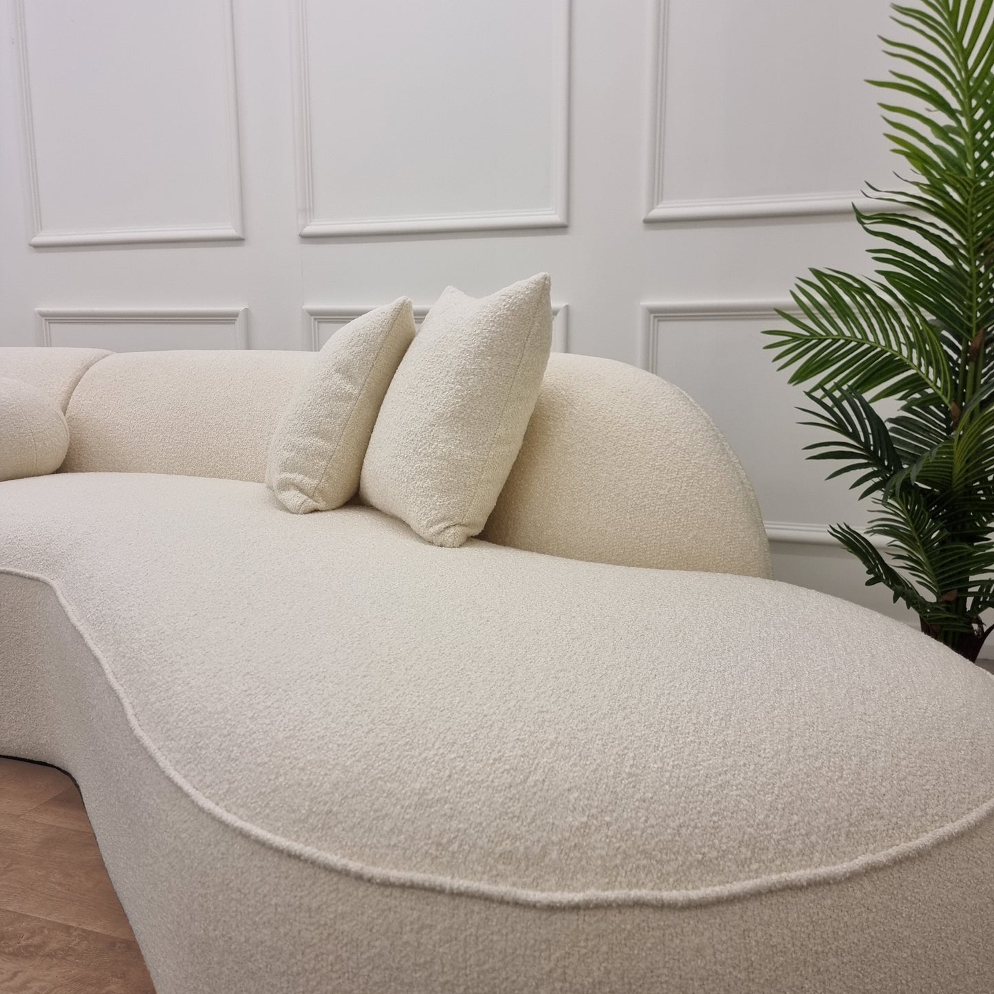 Ivory Boucle sofa Large