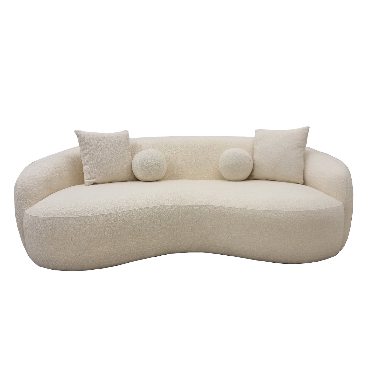 Ivory Boucle Sofa