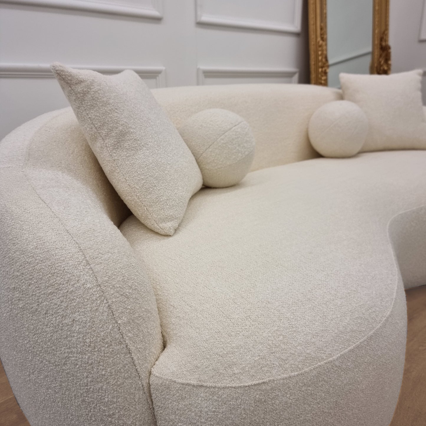 Ivory Boucle Sofa