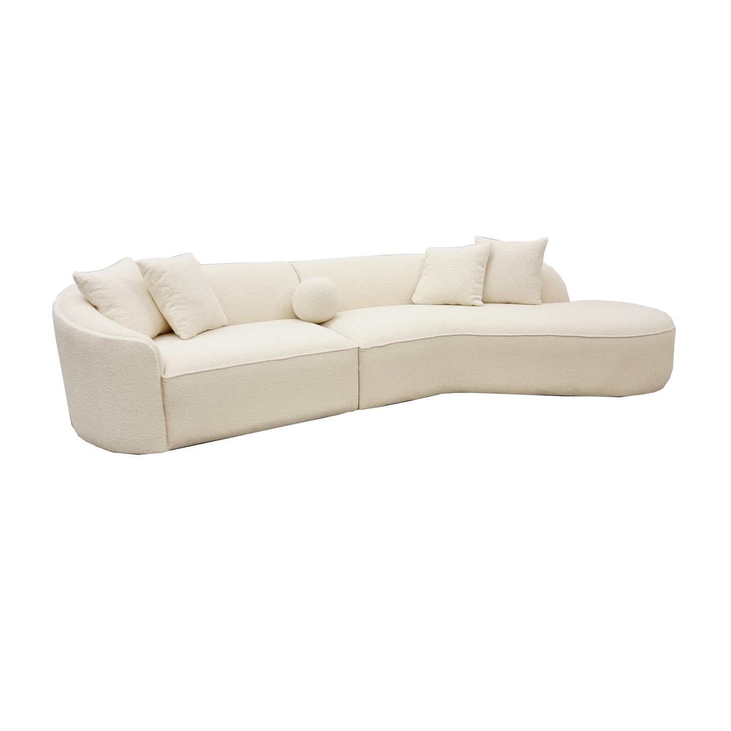 Ivory Boucle sofa Large