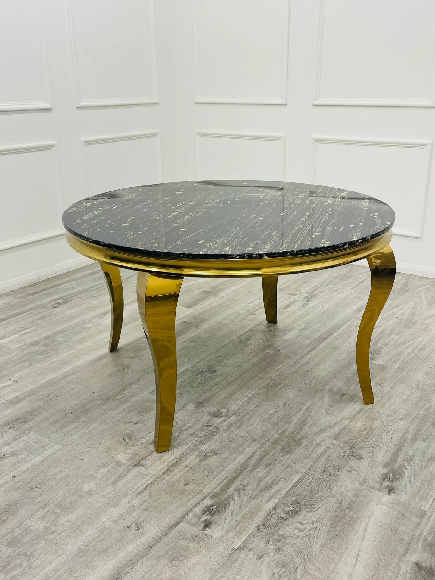 Louis Gold Round Dining Table