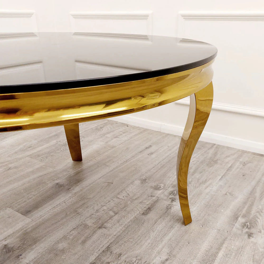 Louis Gold Round Dining Table