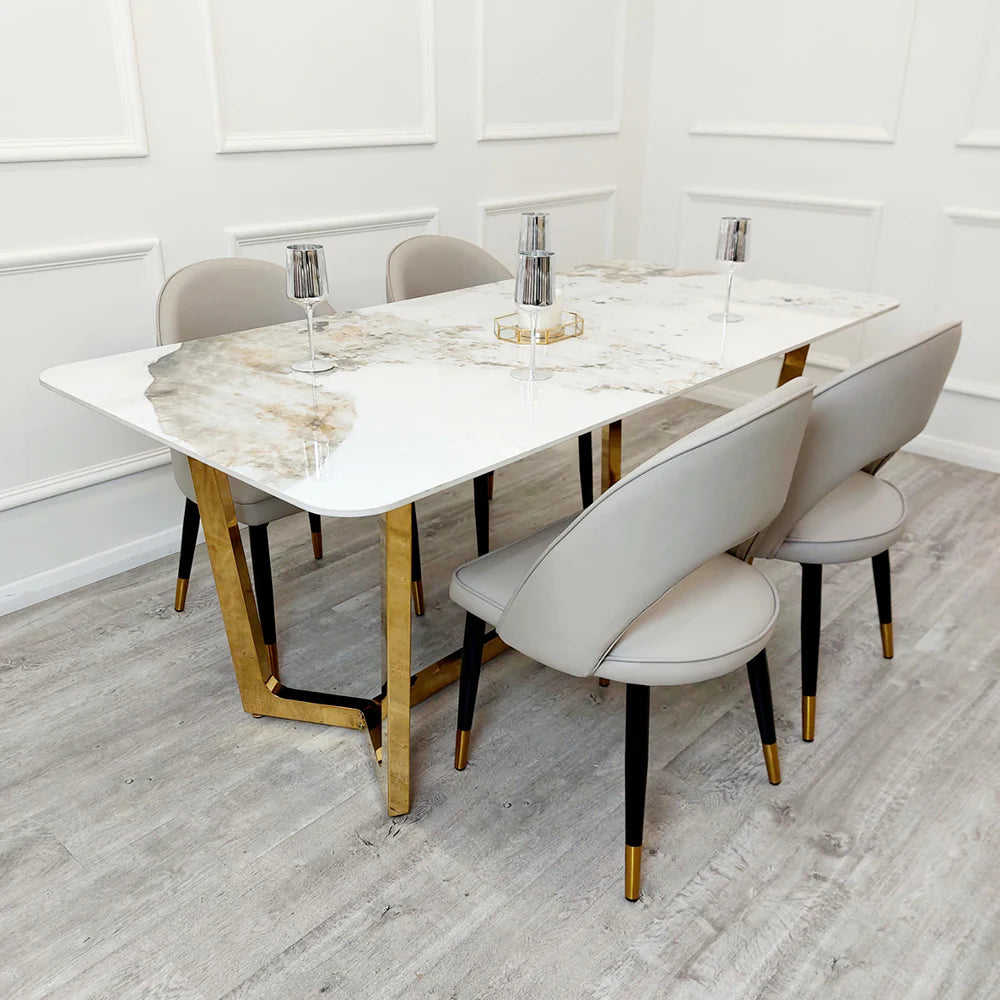 Lucien Gold Dining Table