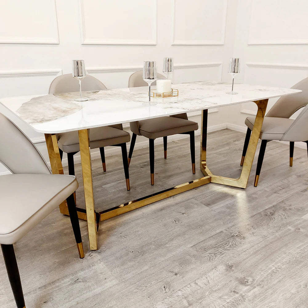 Lucien Gold Dining Table