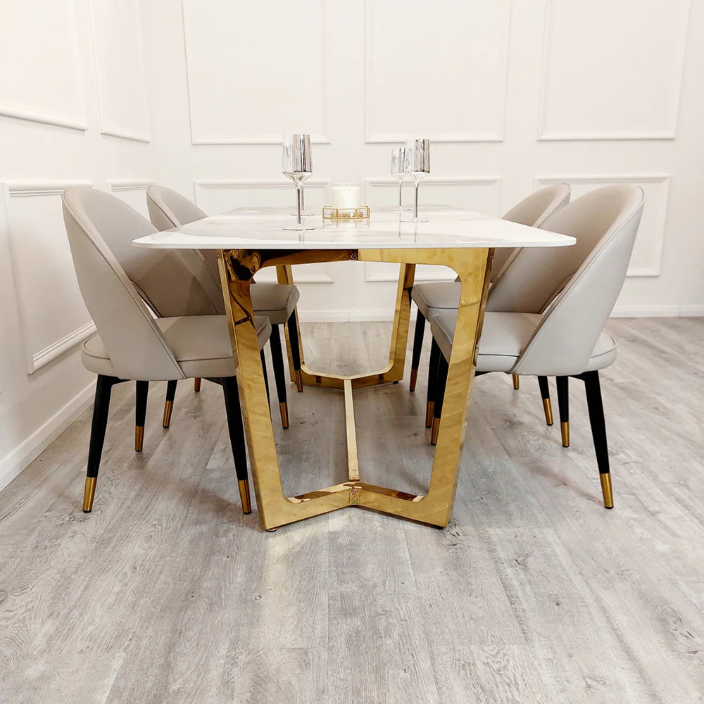 Lucien Gold Dining Table