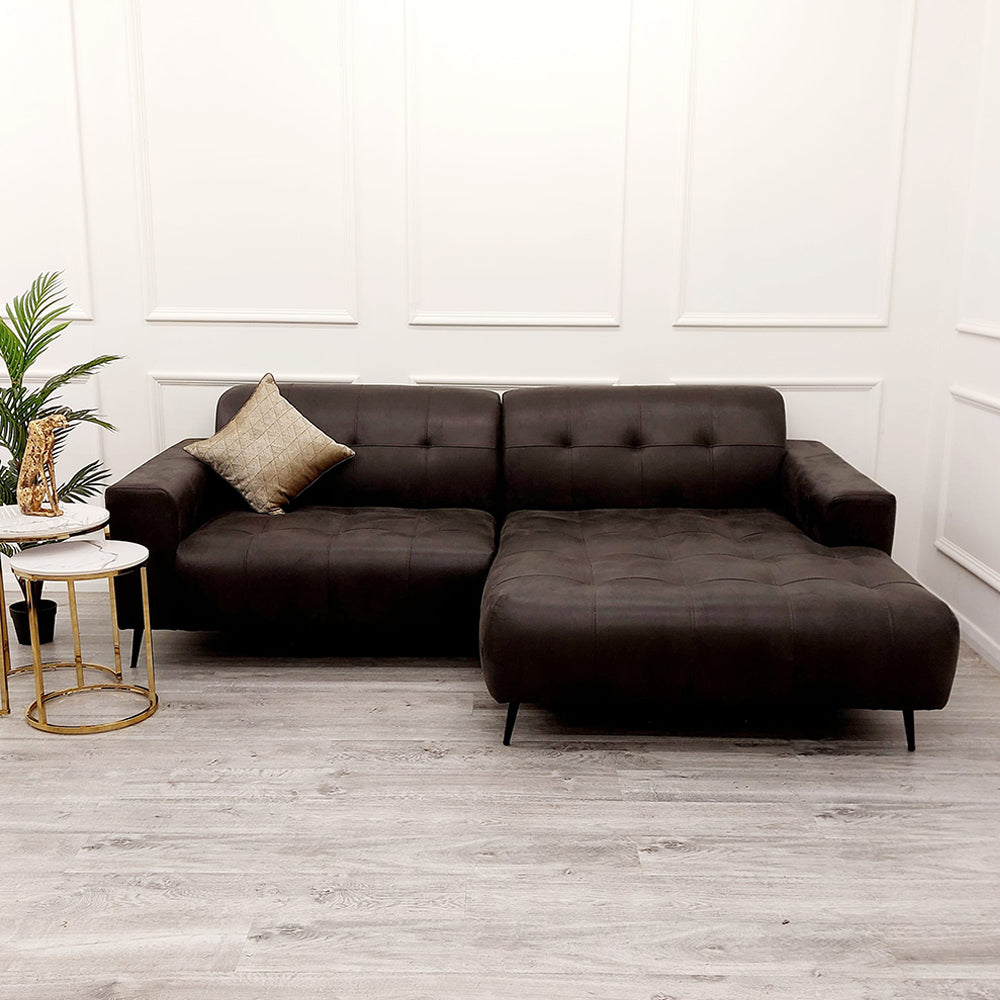 Oslo Bison Black Two Seater Sofa