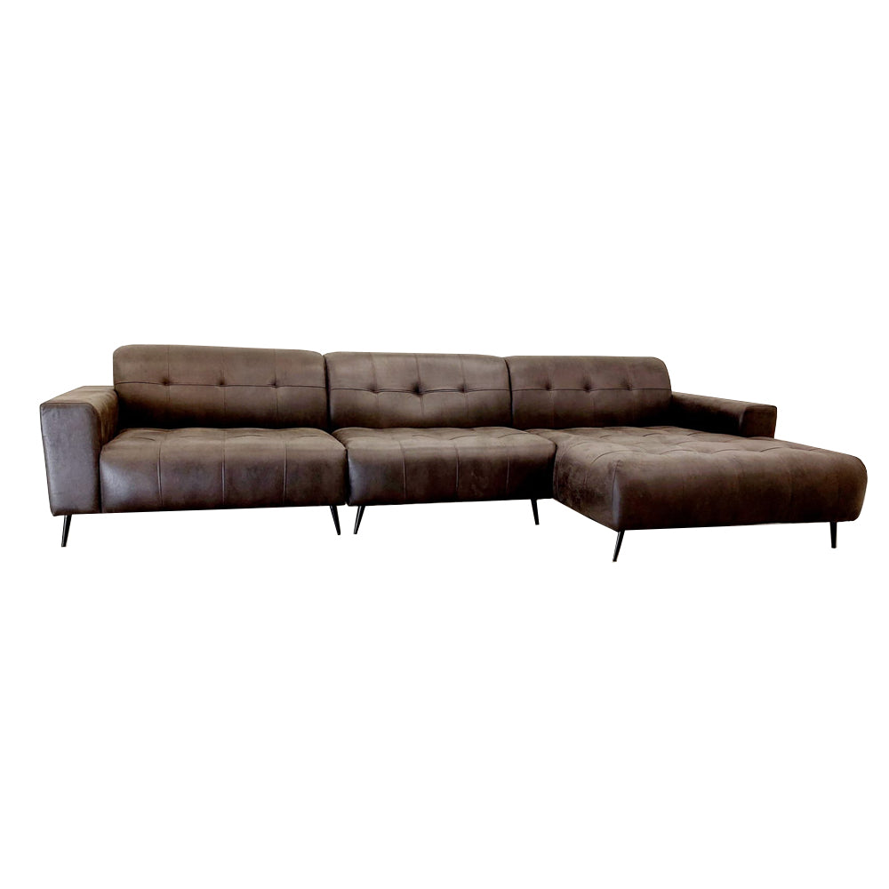 Oslo Bison Black Corner Sofa